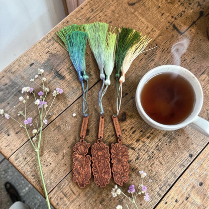 Floral Wood Bookmark | Heirloom Design