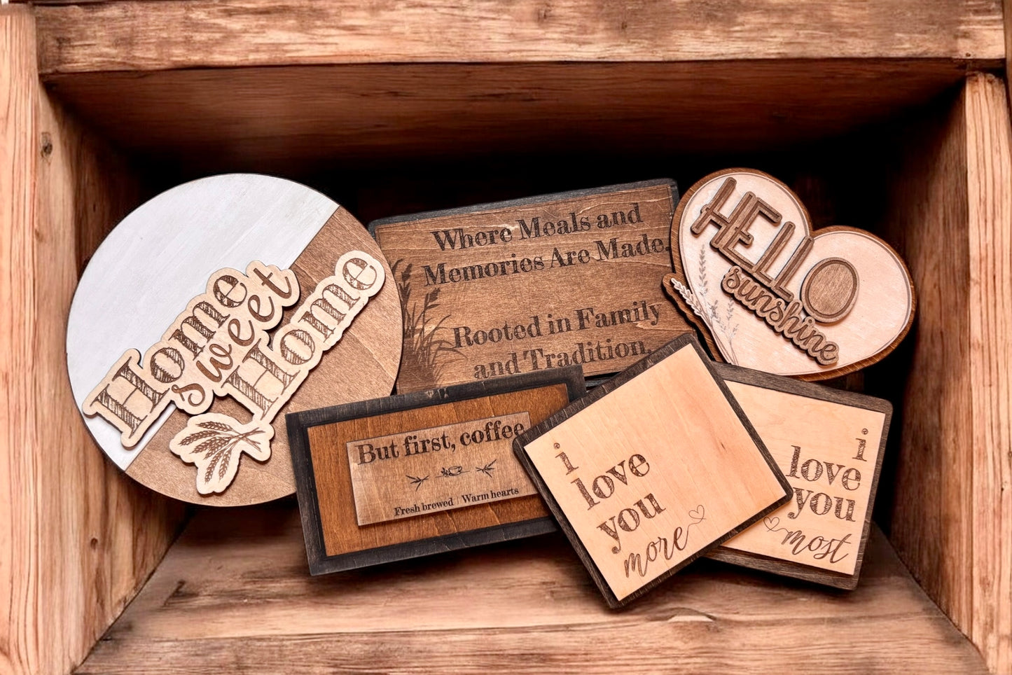 Engraved Wood Sign | Farmhouse Decor
