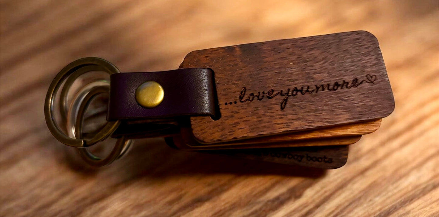 Engraved Wood Keychain | Everyday Heirloom Gift