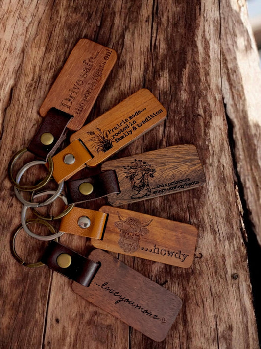 Engraved Wood Keychain | Everyday Heirloom Gift